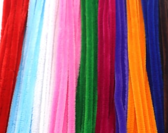 Gold and Silver Tinsel Pipe Cleaners Chenille Craft Stems 30cm 50pcs