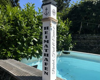 Porto di casa, targa per la casa, regalo di inaugurazione della casa, regalo di nozze personalizzato, dissuasore, luce solare da giardino, colonna decorativa, regalo di pensionamento
