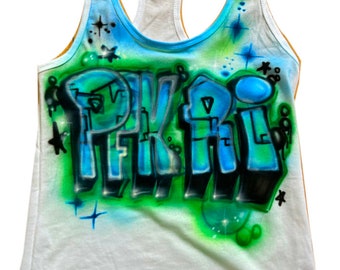 Airbrush Custom tank top with Greek letters