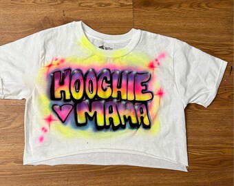 Airbrush Hoochie Mama Crop top short