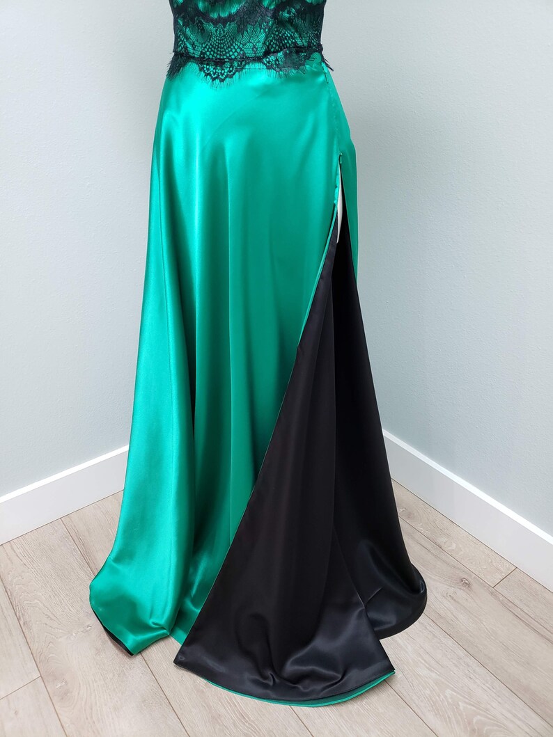 green and black corset top