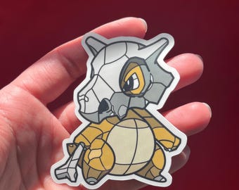 Cubone Stained Glass Sticker - Etsy
