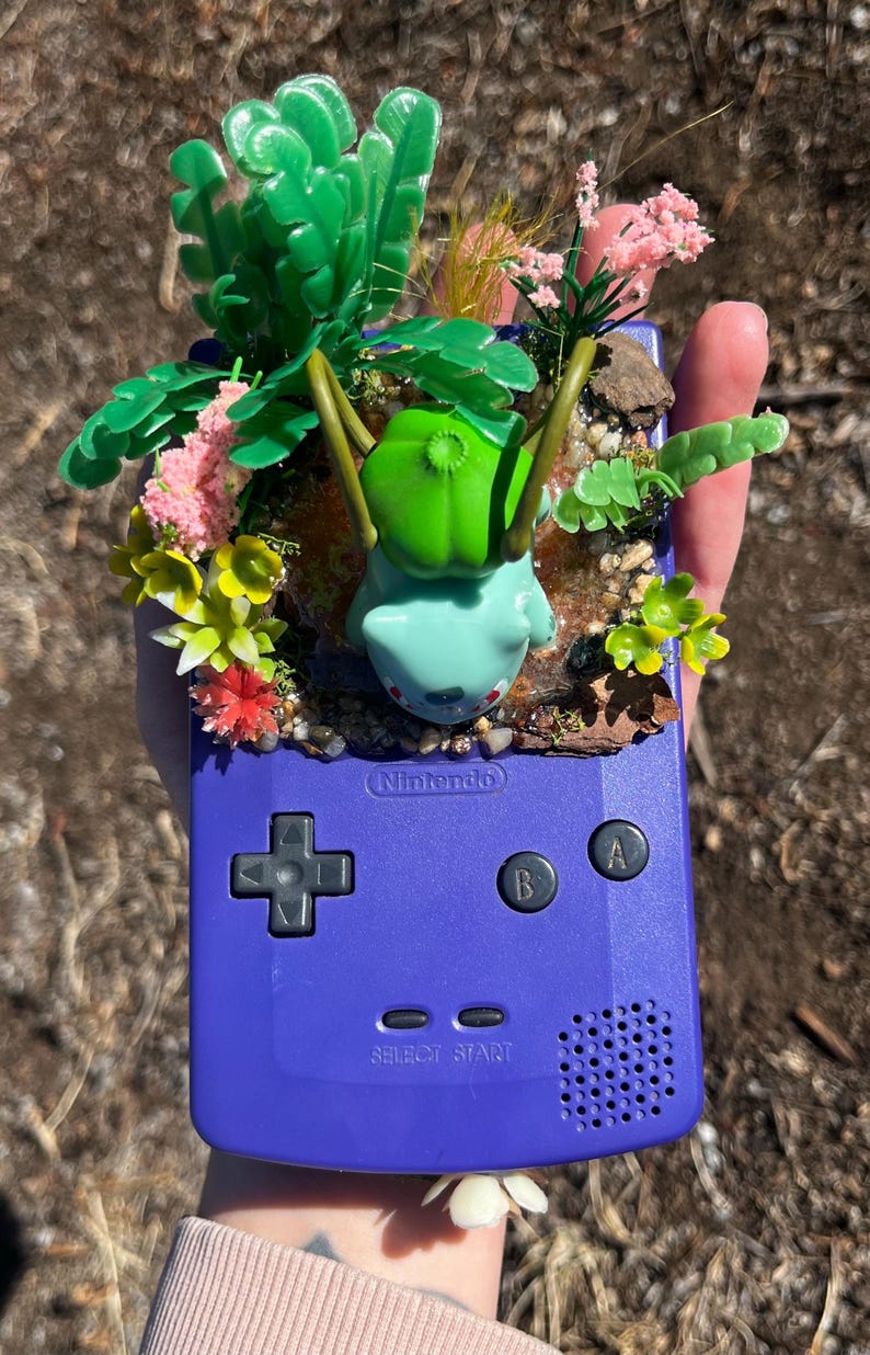 Bulbasaur Gameboy Color Terrarium - Etsy
