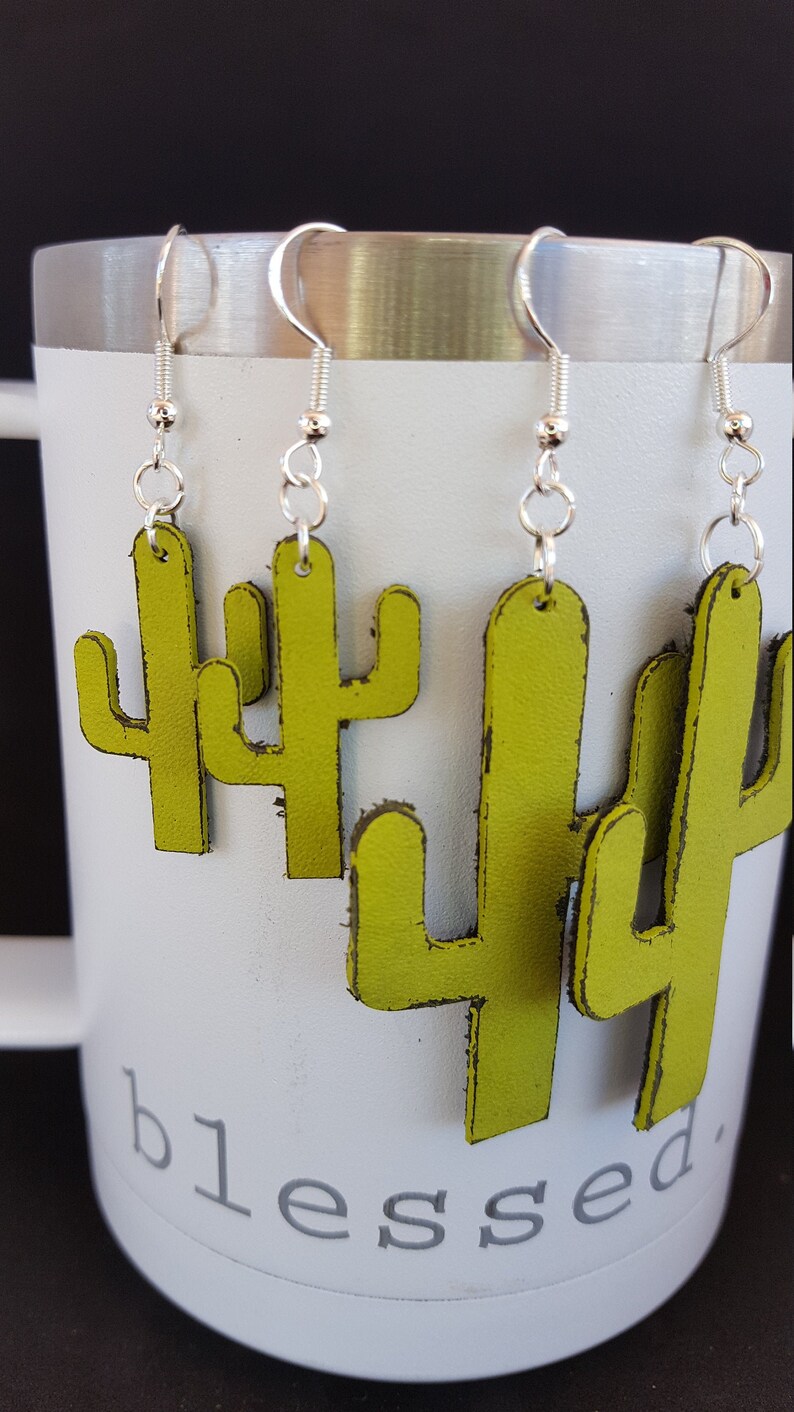Southwest Sensitive Ears Cactus Mother Daughter Earrings Drop Earrings Mommy and Me Cactus Earrings Light Weight Matching Sets