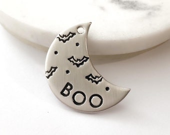 crescent moon dog tag