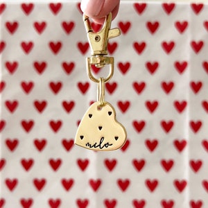 Heart Shaped Dog Tag, dog tag for dogs, Pet ID Tag, Dog tags, dog name tag, Valentine’s day, Gold Heart, Silver Heart, Heart Dog Tag