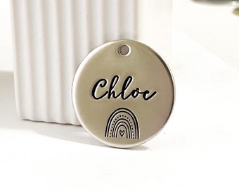 Medagliette Identificative Per Cani Color Arcobaleno, Ossi In Acciaio - Foto 2