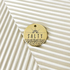 Beach dog Tag, dog tag for dogs, Pet ID Tag, Sunny Dog Tag, Gold Dog Tag, Silver Dog Tag, dog tag for dogs, Beach, Sun