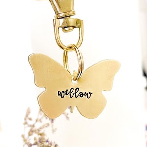 Butterfly Dog Tag, Pet ID Tag, Cat Tag, Simple Dog Tag, Personalized Dog Tag, Custom Dog Tag, Dog tag for dogs, Butterfly shaped dog tag