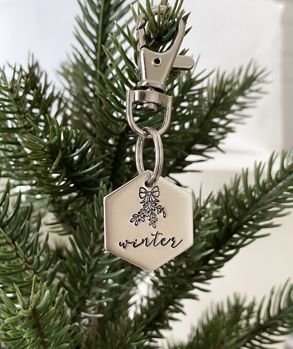 Christmas Dog Tag Pet ID Tag Mistletoe Dog Tag Personalized Etsy