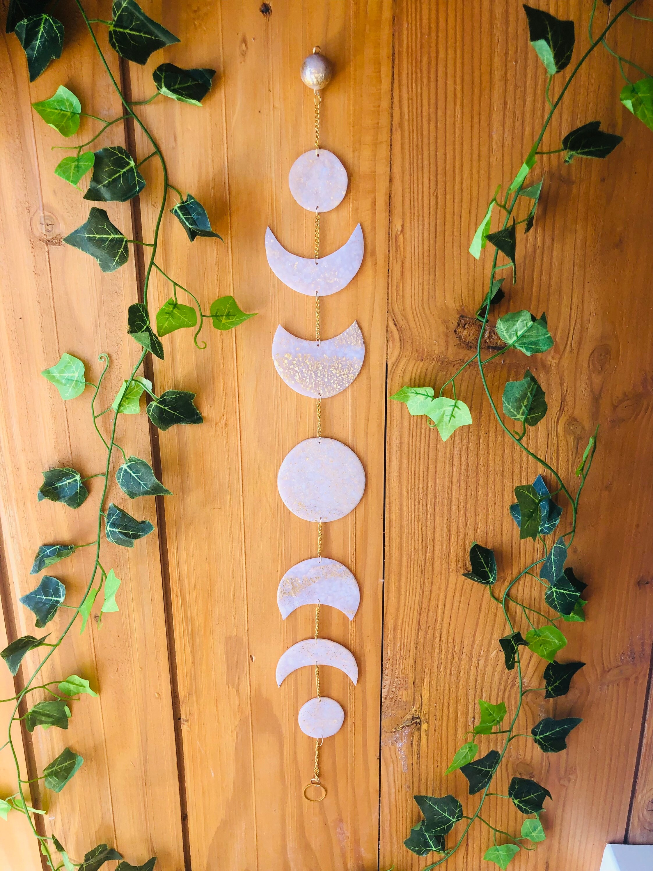 Décoration Murale Lune . Phase de , Moon Phase Luna Or