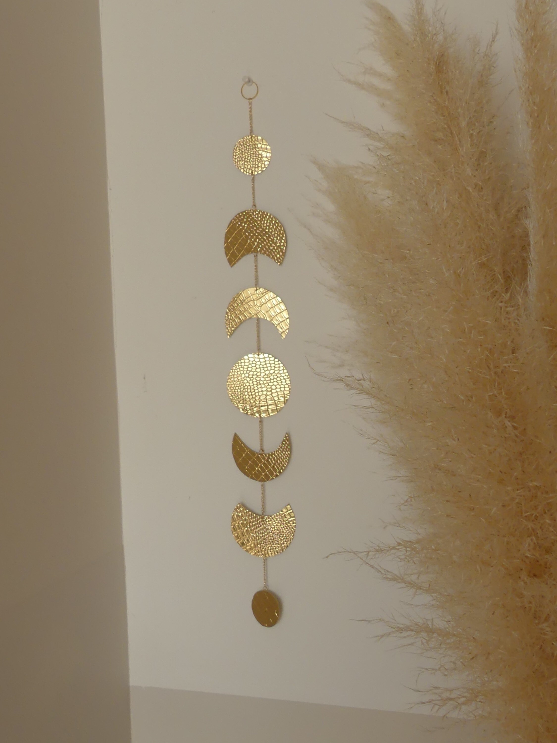 Décoration Lune , Guirlande Phase Lunaire , Moon Doré