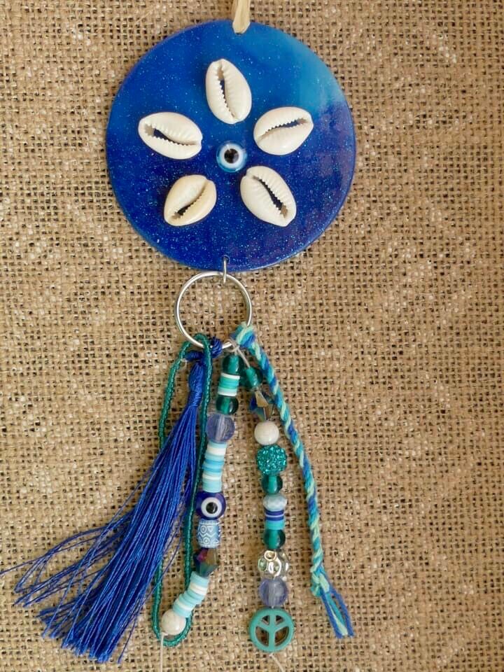 Décoration Murale Œil Bleu de Protection , Deco Artisanal Grec Nazar.