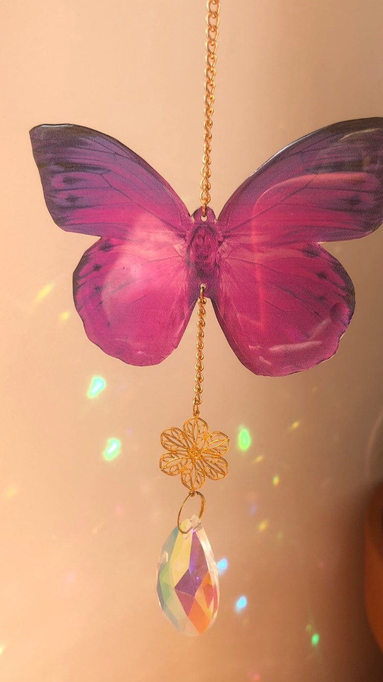 Suncatcher Butterfly Sun Catcher Butterfly Window Etsy