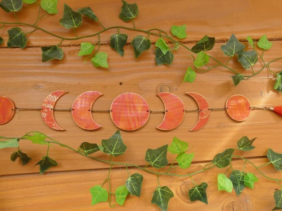 Phase Lunaire Quartier de Lune Décoration Murale , Luna Moon Guirlande