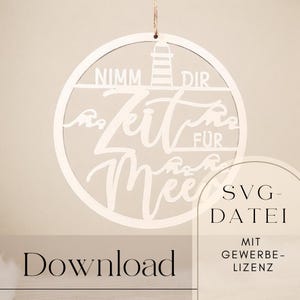SVG Loop Sea Maritime File Laser Sea Love Anchorage Heart Wreath con licenza commerciale Porta Wreath Prenditi il tuo tempo Plotter File Decorazione digitale