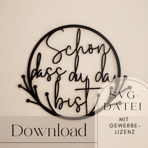 SVG Loop Leuk dat je er bent Kom binnen Bestand Laser Welkom Hart Ring met commerciële licentie Deurkrans Download Dekoring Digitaal