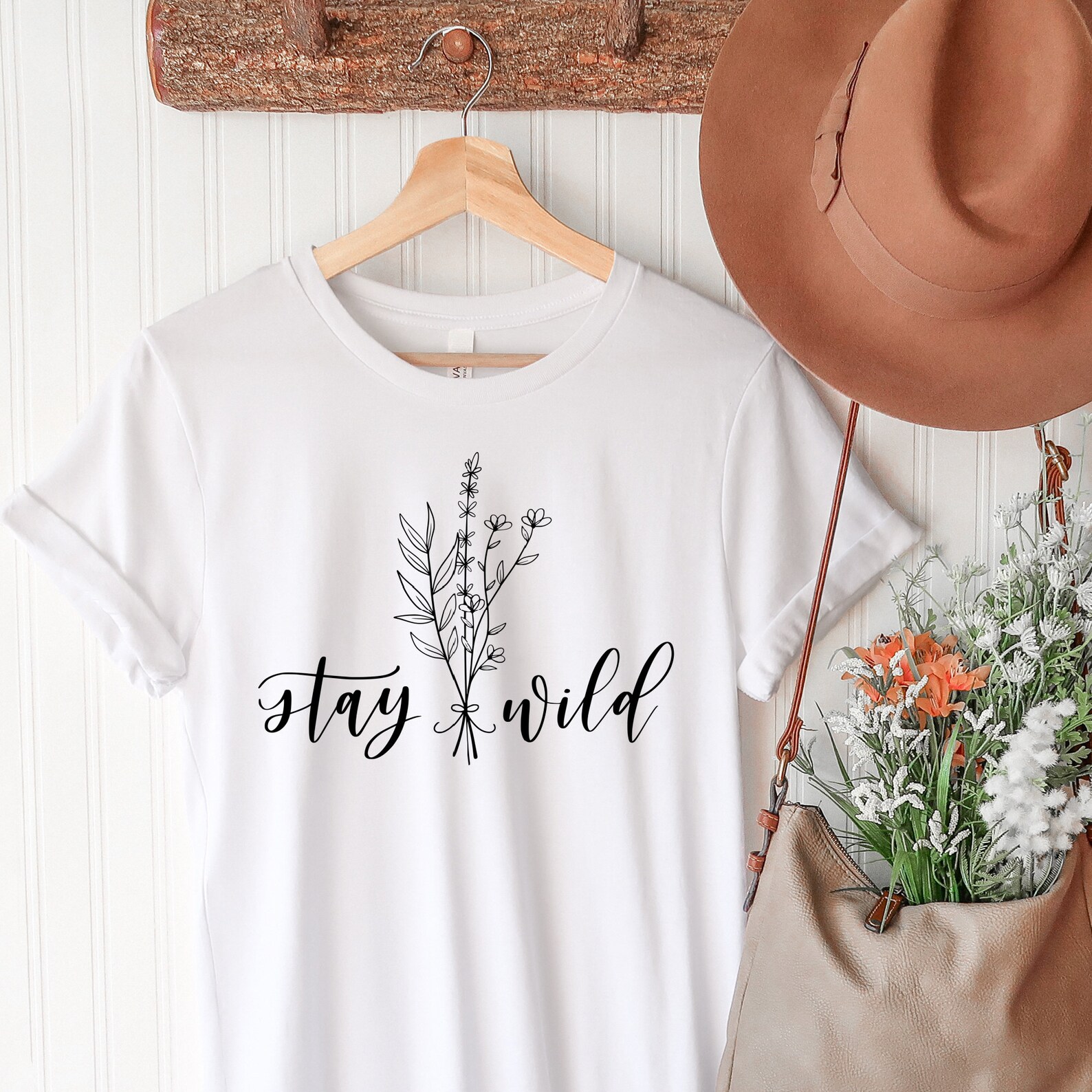 Stay Wildflower Tshirt süßes Grafik Shirt für Frauen Etsy