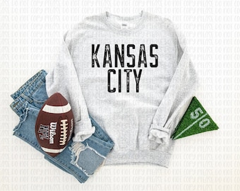 Kansas City Urban Grunge Crewneck, Multiple color options available