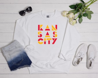 Geometric Kansas City Crewneck **Other colors available**, Unisex Kansas City Sweatshirt