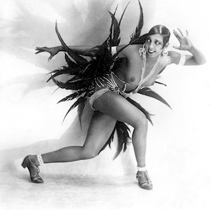 Josephine Baker. French African American singer 1926 home decor gift Classic Black White PHOTOGRAPHY with or without FRAME ©Roger Viollet