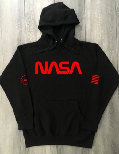 red nasa sweatshirt
