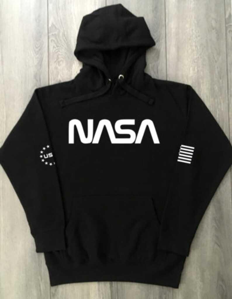 Black White NASA Hoodie To Match Black White Air Jordans | Etsy