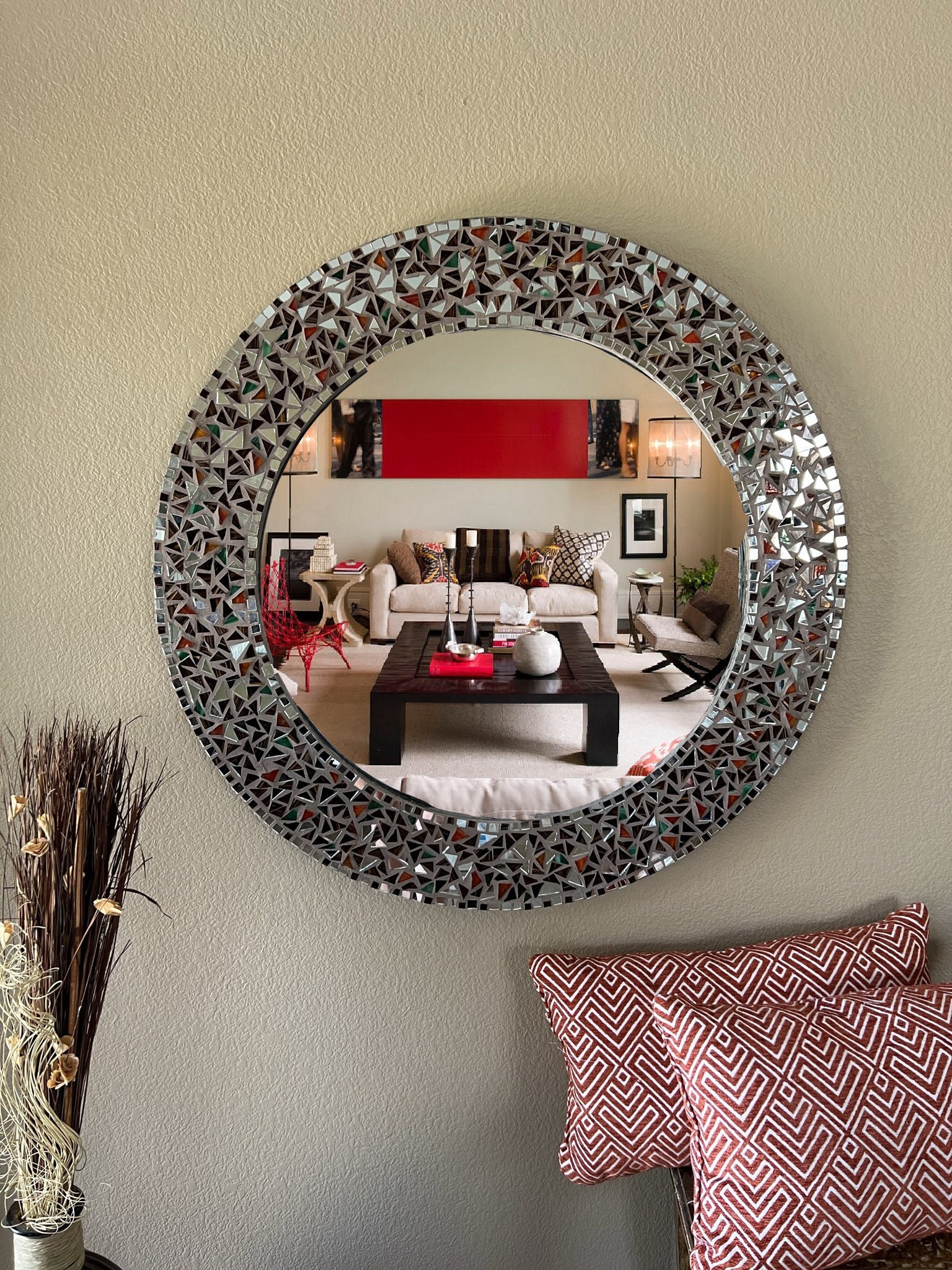 Small Mini Round Craft Mirrors Bulk Assortment 1/2, 3/4 & 1 inch 100 Pieces  Mirror Mosaic Tiles