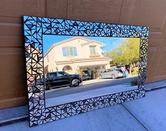 Mosaic Mirror Venere Black,floor mirror,mirror,full length mirror,vanity mirror, bathroom mirror, large mosaic mirror, standing mirror