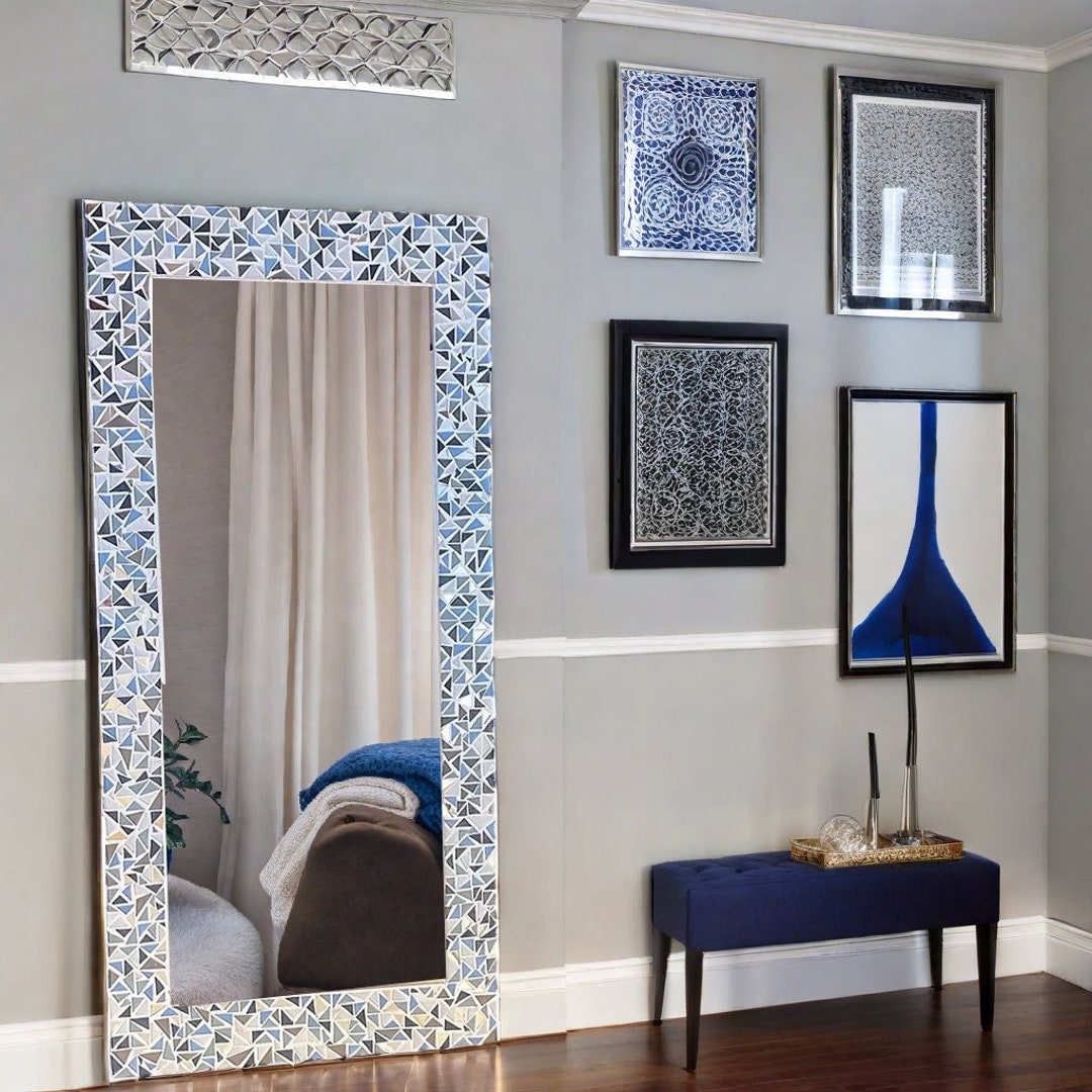 Mosaic Mirror Oceano ,floor Mirror,mirror Wall Decor,full Length Mirror ...