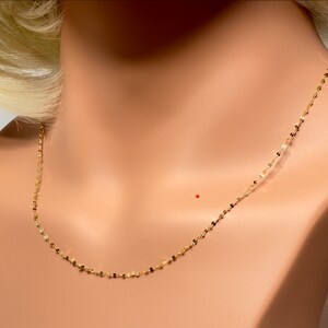 18K Solid Gold Chain With Spring Clasp Necklace/AU750 Pure Gold Necklace/Gift For Her/SuitableFor any Occasion/Mother's Day Gift