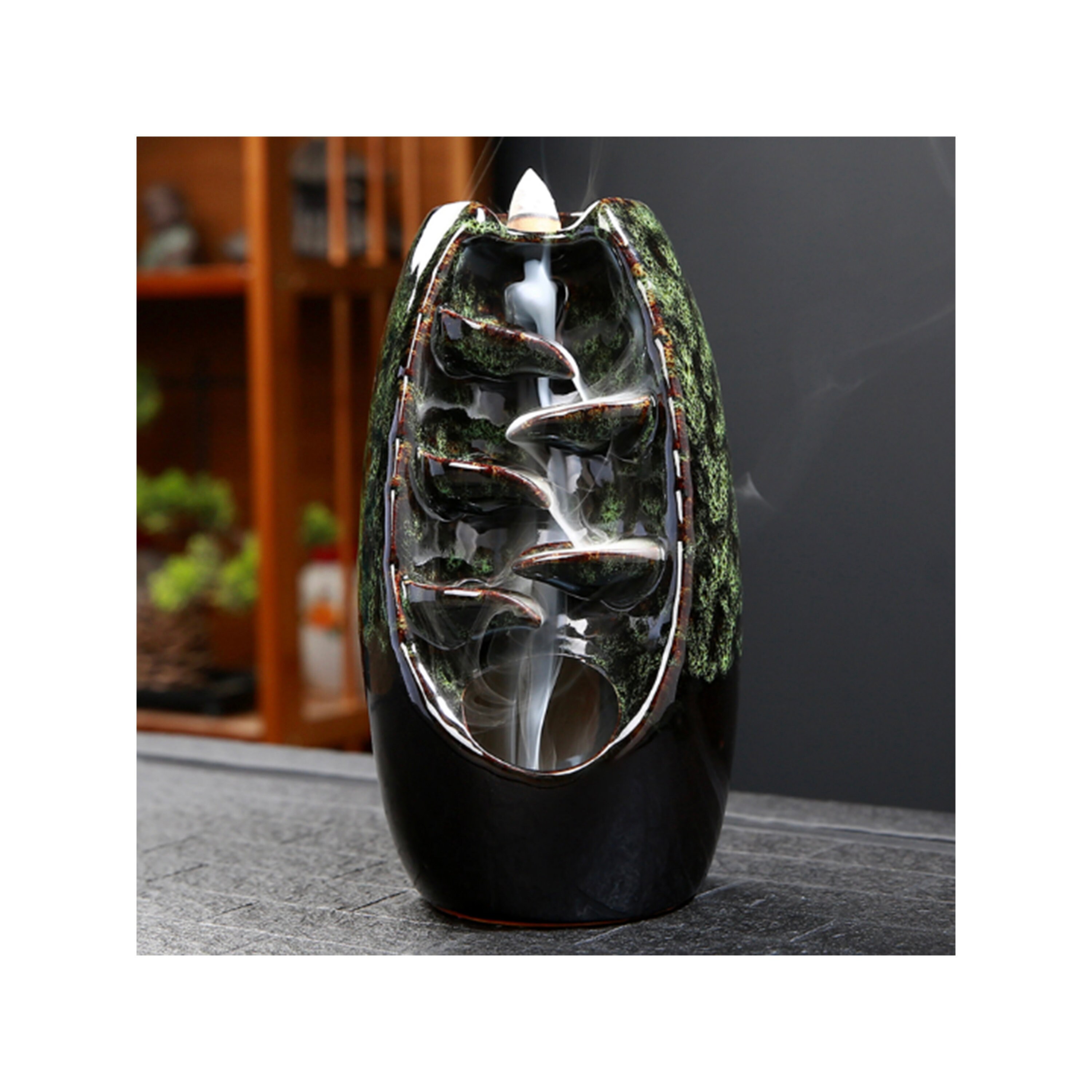 Ceramics Waterfall incense burner/Backflow incenseburner/IncenseBurner Holder/incense waterfall/130Cones30Sticks/ShipOutSameDay/FastShipping