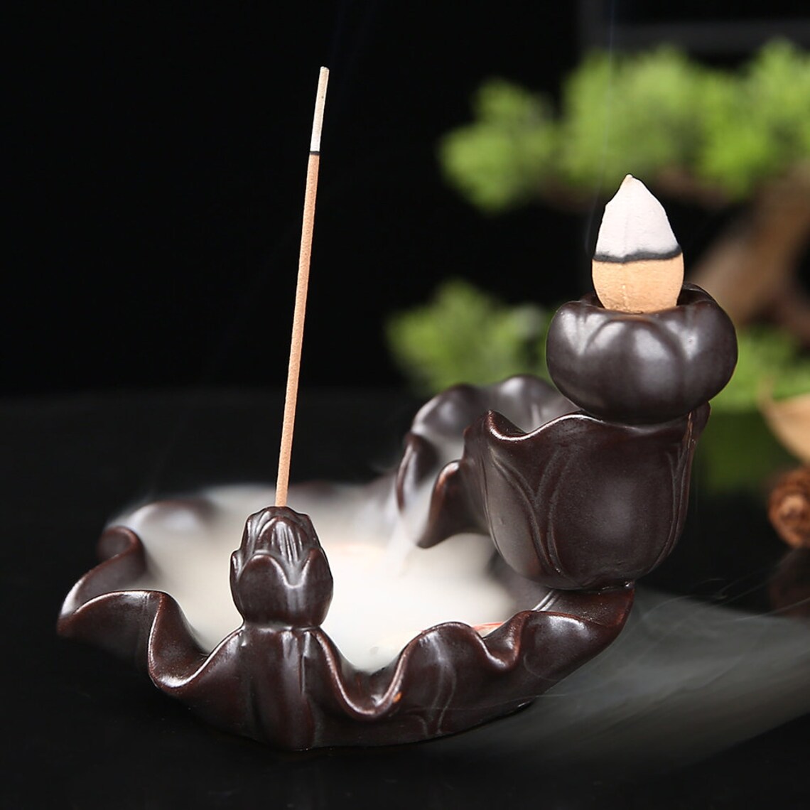 Ceramics Waterfall incense burner/Backflow incense Etsy