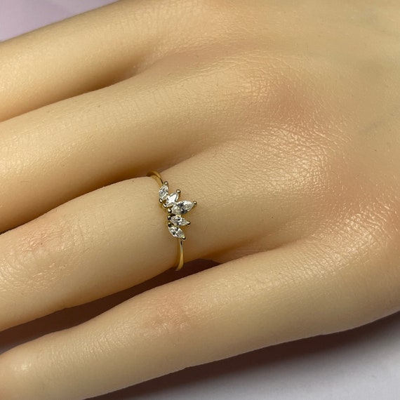 Princess Crown Ring,Engraved Crown Rings | Jewinston.com