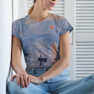 Tribute to Monet crop top - All Over Soleil Levant aesthetic crop top
