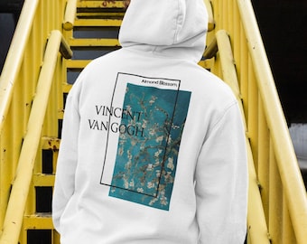 Van Gogh Hoodie- Unisex vintage art hooded Almond Blossoms - Van gogh inspired sweatshirt