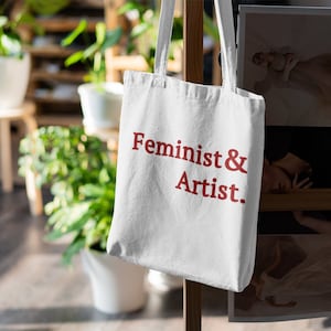 Feminist Artist Tote Bag - Vintage art tote bag
