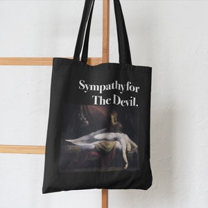 De nachtmerrie Tote bag - Henry Fuseli Organic Cotton black tote bag - Esthetische vintage tas