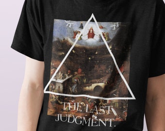 Tribute to Hieronymus Bosch - The last Judgment Vintage Art unisex shirt%100 High Quality Cotton