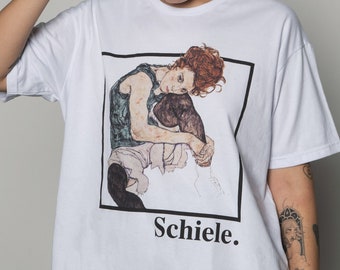Egon Schiele Shirt - Aesthetic Art unisex tee%100 High Quality Cotton