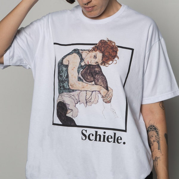 Egon Schiele Shirt - Esthetische kunst unisex T-shirt% 100 hoge kwaliteit katoen