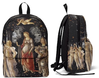 Wiosenny plecak - Tribute Sandro Botticelli Art Lover Plecak na laptopa - Plecak Art Rennaisance