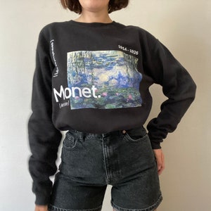 Monet Water Liles Sweatshirt - Aesthetic Art Hoodie %100 High Quality Cotton