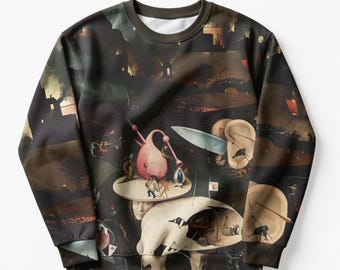 De tuin der aardse geneugten - Sweatshirt van Hieronymus Bosch - Esthetische kunstprint over de hele trui - Oversized unisex hoodie