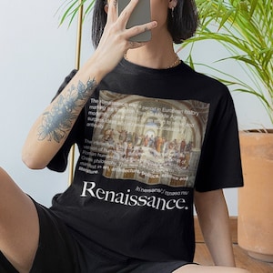 Renaissance-Shirt – Raphael The School of Athens – Ranaissance Art Movement Shirt %100 hochwertige Baumwolle