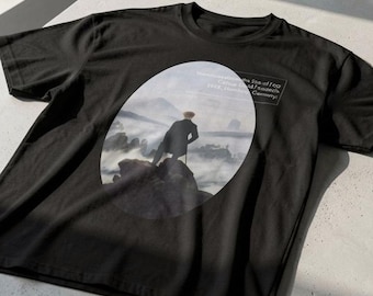 David Friedrich Shirt Unisex - Wanderer above the Sea of Fog Art Tee%100 High Quality Cotton
