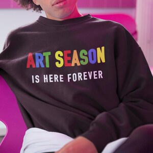 Vintage Art Unisex Sweatshirt - Ästhetischer Regenbogen Hoodie %100 Hochwertige Baumwolle