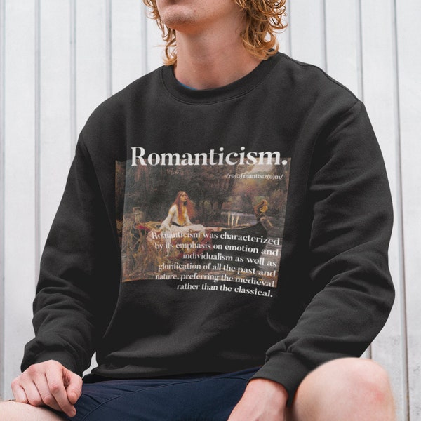 La dame de Shalott Sweatshirt Unisexe- John William Waterhouse Romantisme Art %100 Coton de Haute Qualité