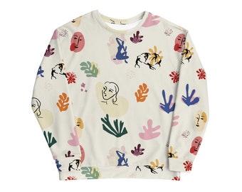 Tribute To Matisse Sweatshirt - All over Sweatshirt Matisse Inspired - Women sweatshirt men hoodie Aesthetic