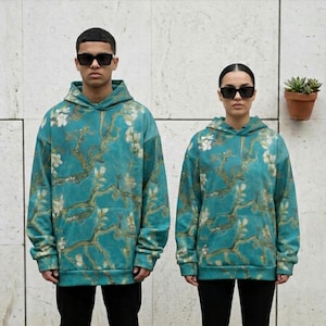 Van Gogh Almond Blossoms Hoodie: All Over Print Poetcore Aesthetic Unisex Art Sweatshirt image 1